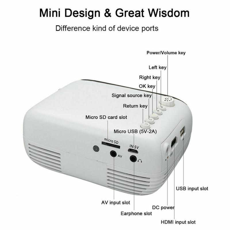 MMStore Mini Portable Home Projector
