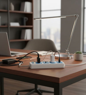 MMStore 4 Socket Power Extension Strip